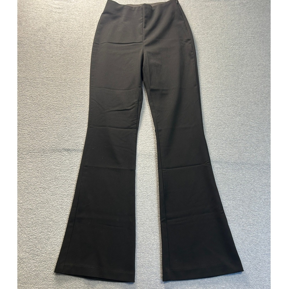 H&M Flare Bootcut Dress Pants Womens Size 2 Black Career Trousers High Rise